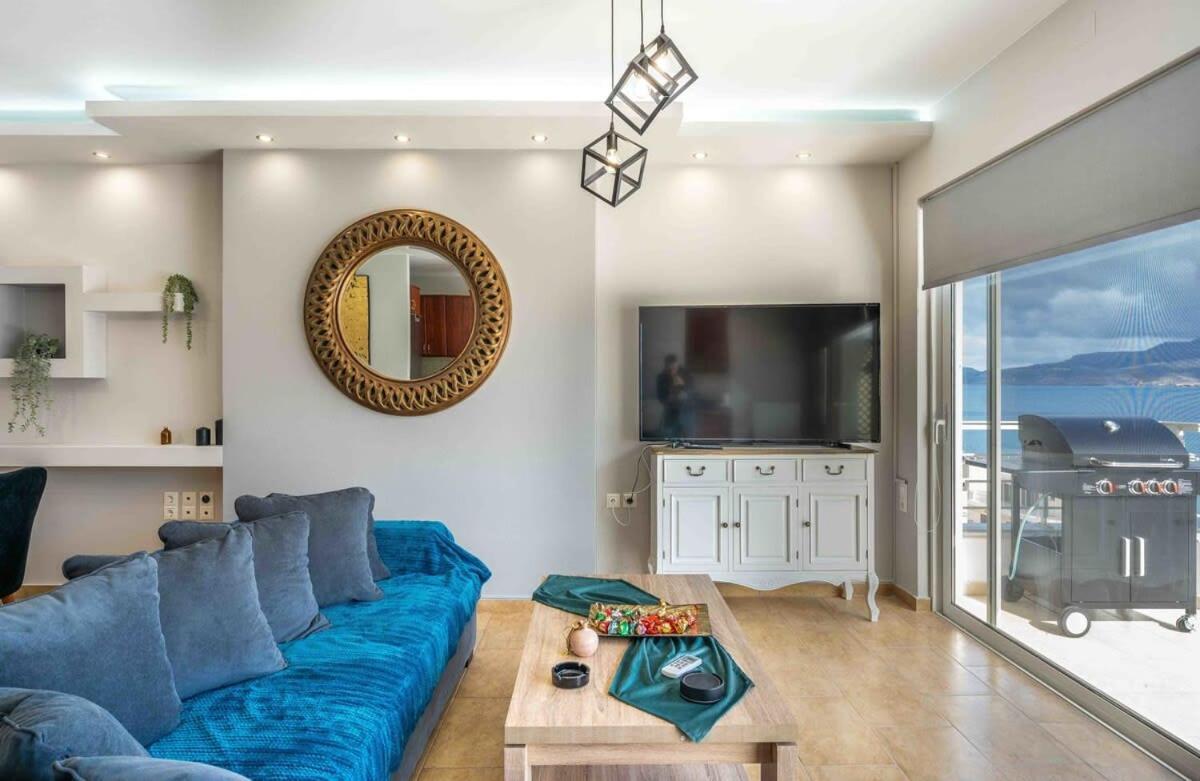 Sitia Panoramic Penthouse - Close To Sandy Beach - Private Parking Exterior foto